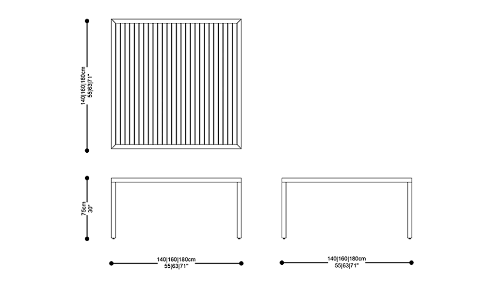 Image of the main dimensions of the product